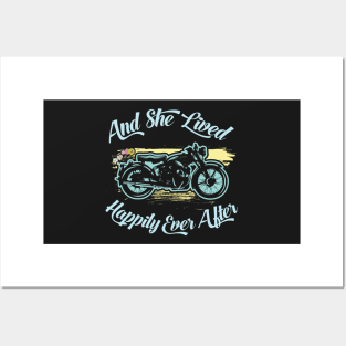 MOTORCYCLES: And She Lived Happily Ever After Posters and Art